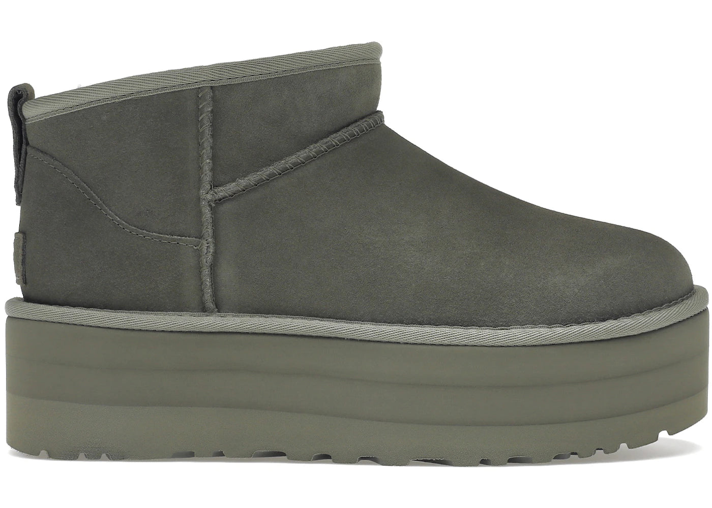 ugg classic ultra mini platform boot moss green (women's)
