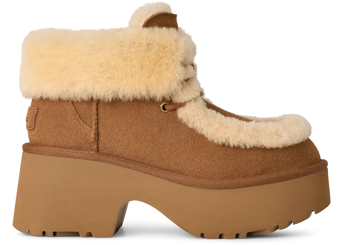 ugg esmee lace up boot chestnut (women's)