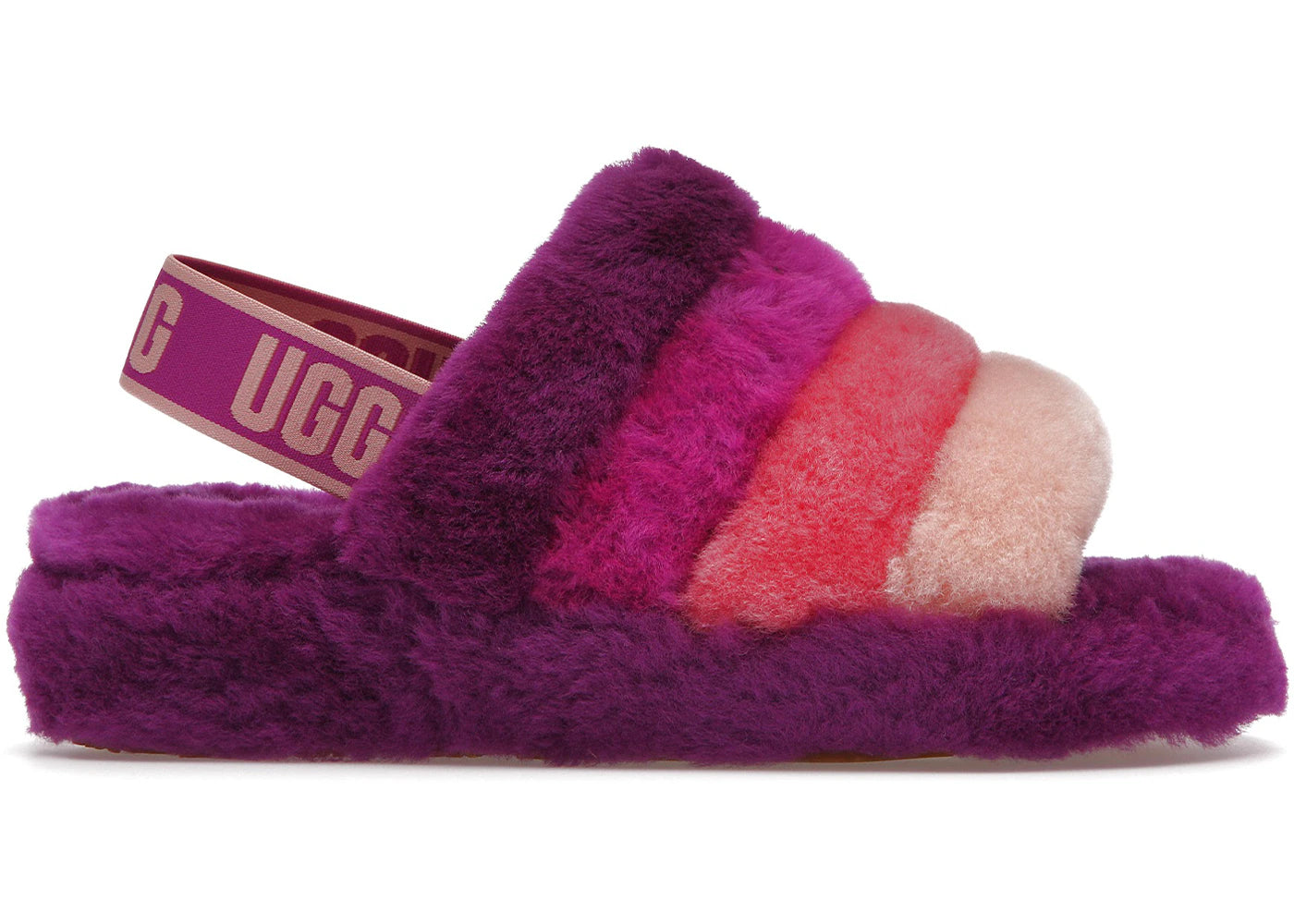 ugg fluff yeah slide berrylicious multi (women's)