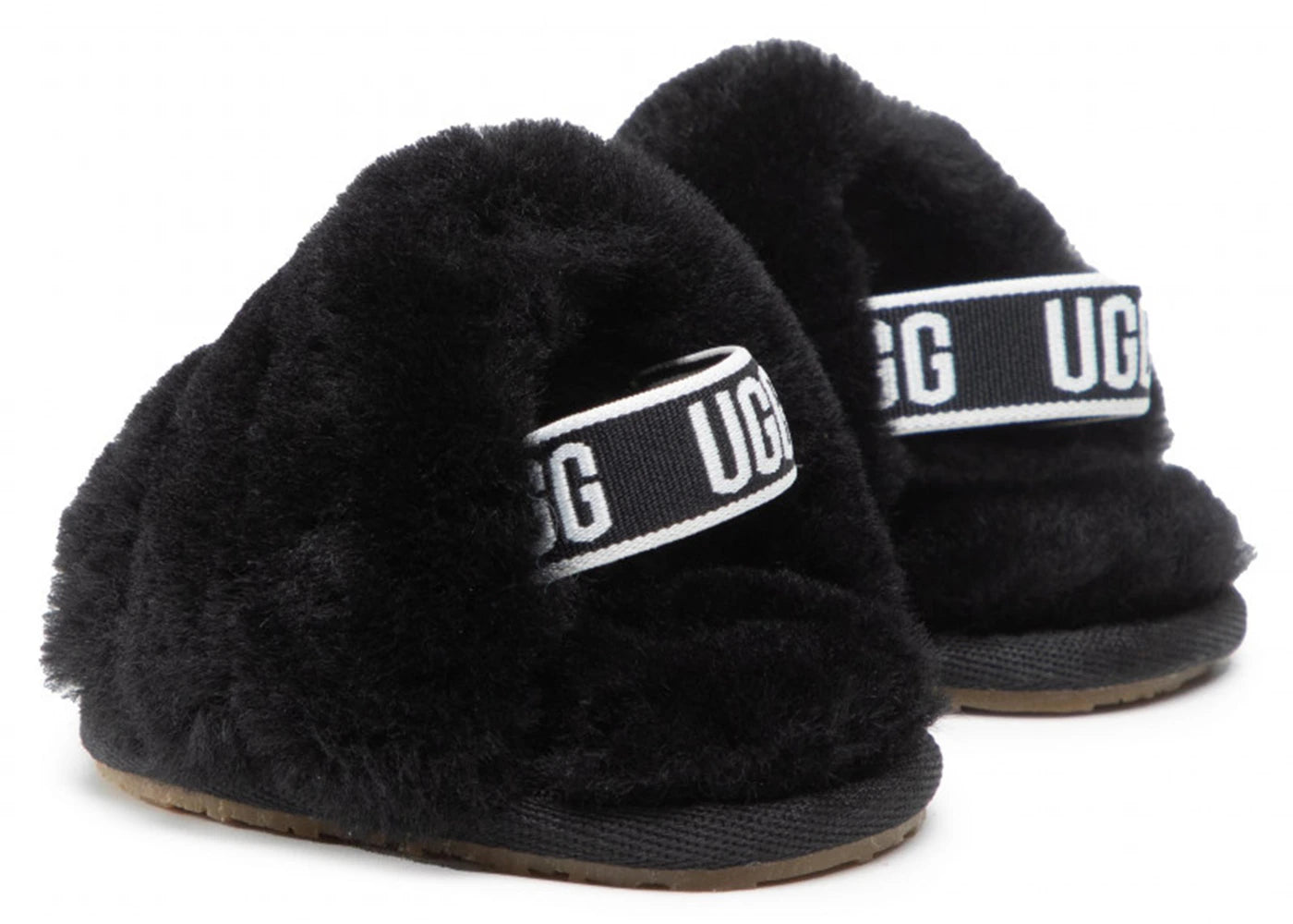 ugg fluff yeah slide black (infant)