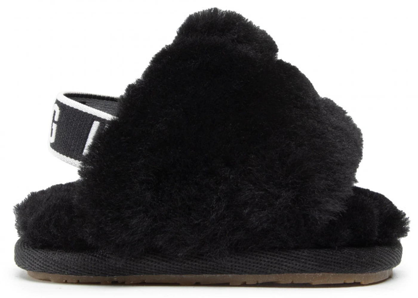 ugg fluff yeah slide black (infant)