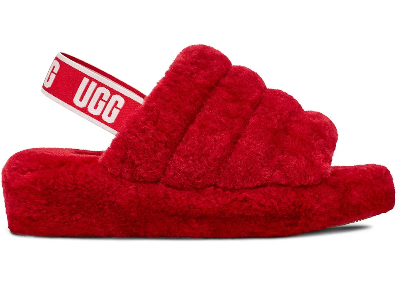 ugg fluff yeah slide ribbon red (women's)