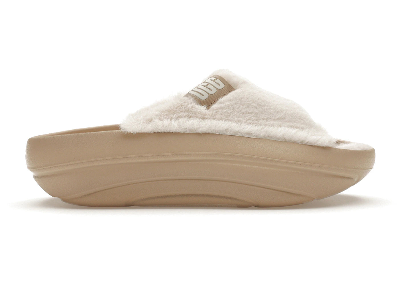 ugg foamo uggplush slide mustard seed (women's)