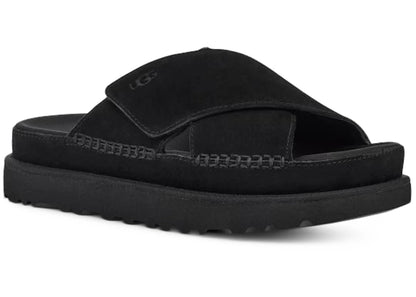 ugg goldenstar cross slide black (women's)