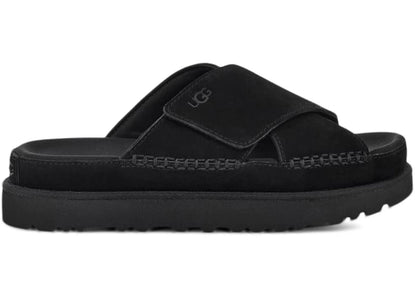 ugg goldenstar cross slide black (women's)