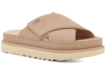 ugg goldenstar cross slide driftwood (women's)