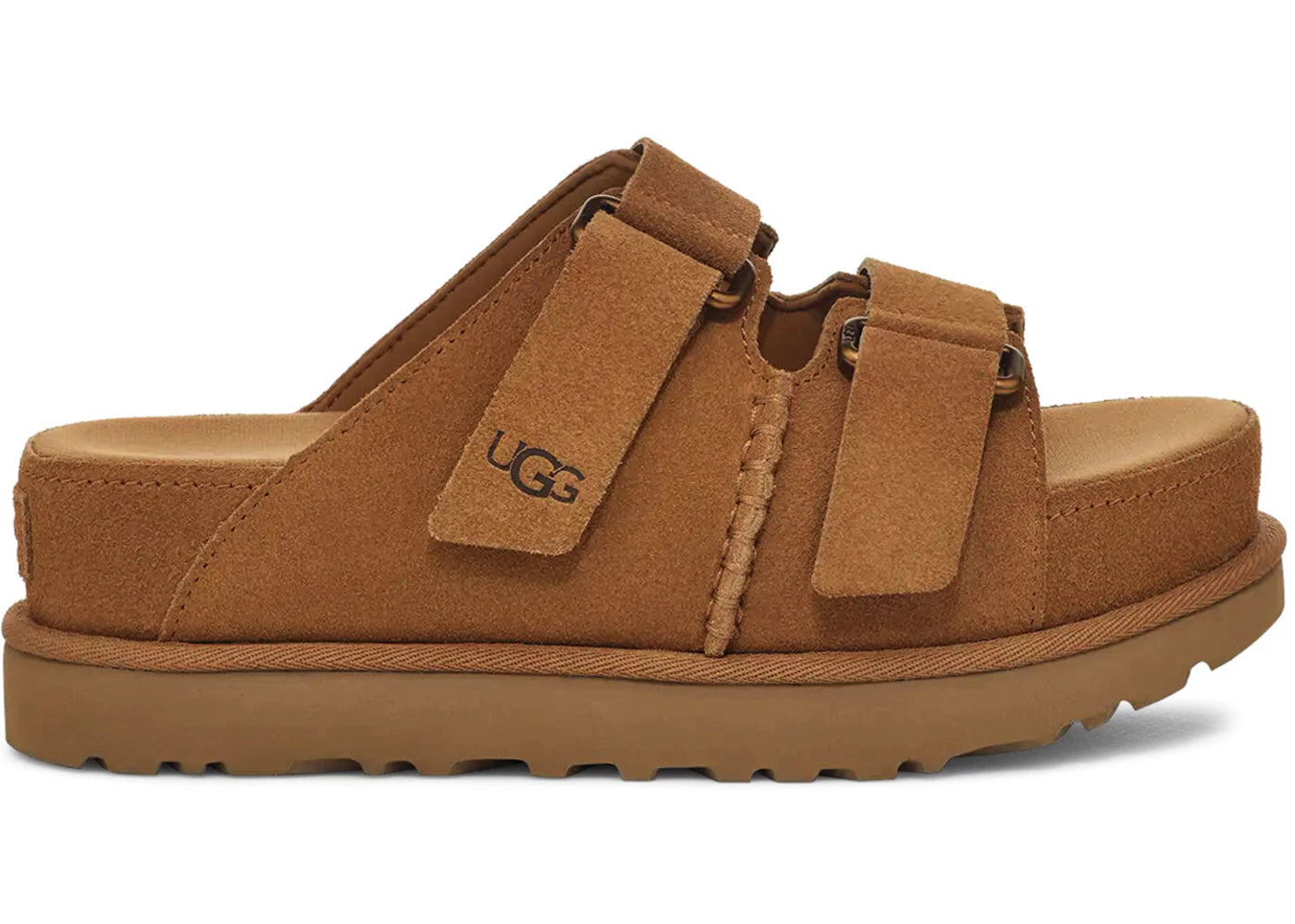 ugg goldenstar hi slide chestnut (women's)