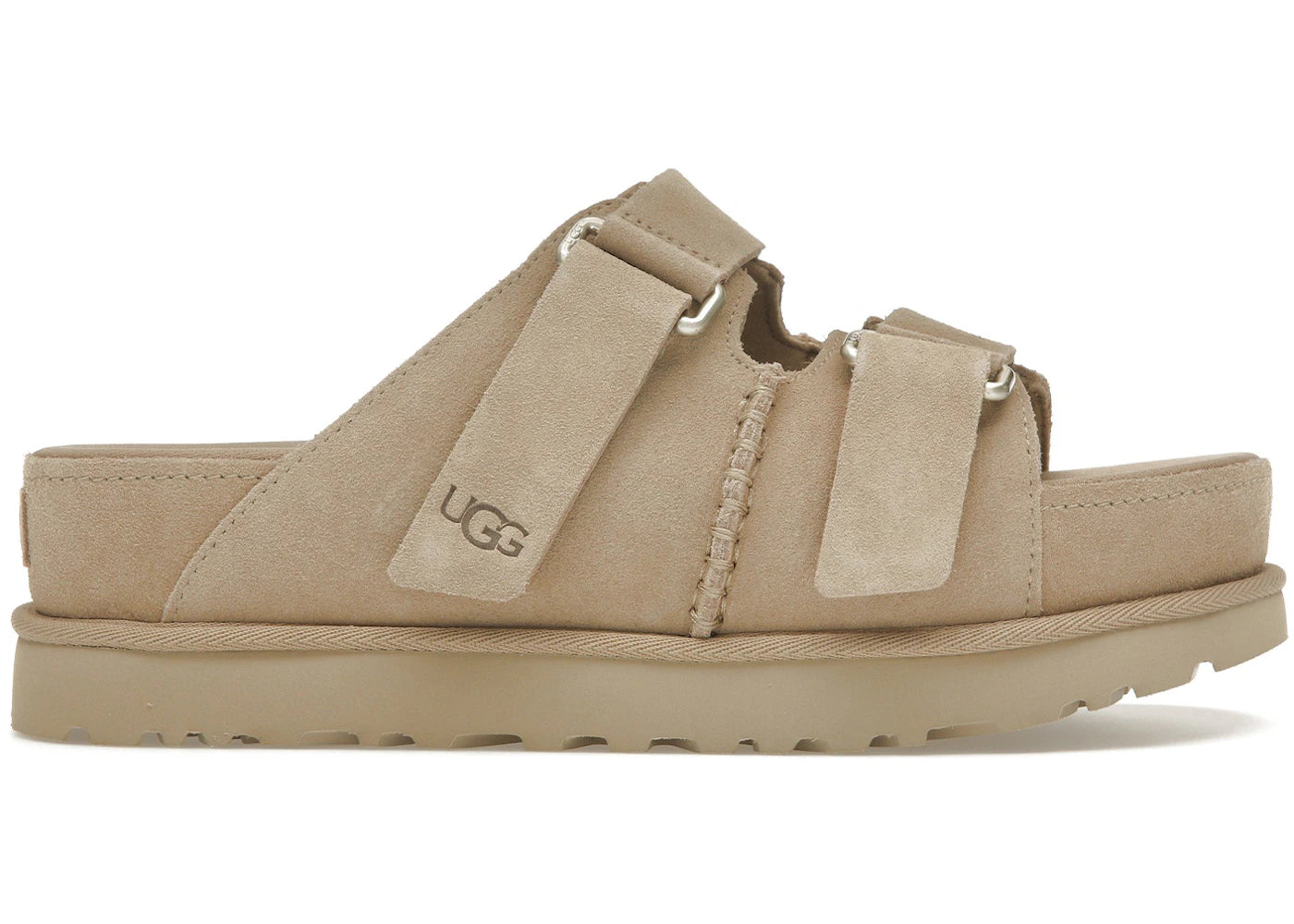 ugg goldenstar hi slide sand (women's)