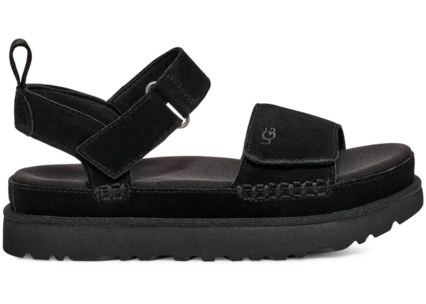 ugg goldenstar platform sandal black (women's)
