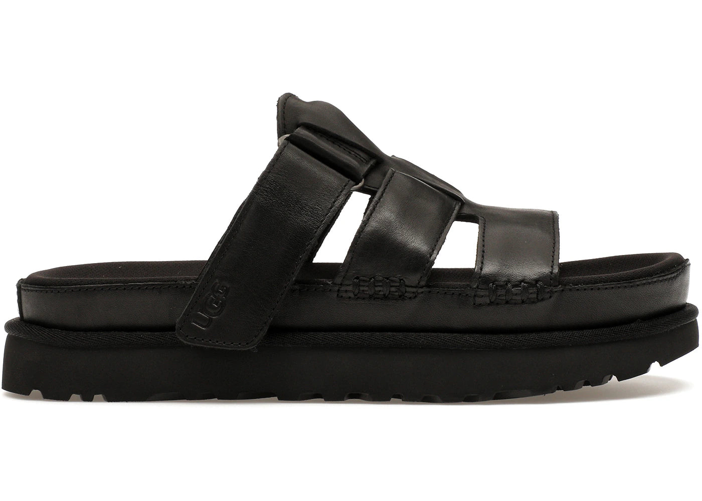 ugg goldenstar platform slide black (women's)