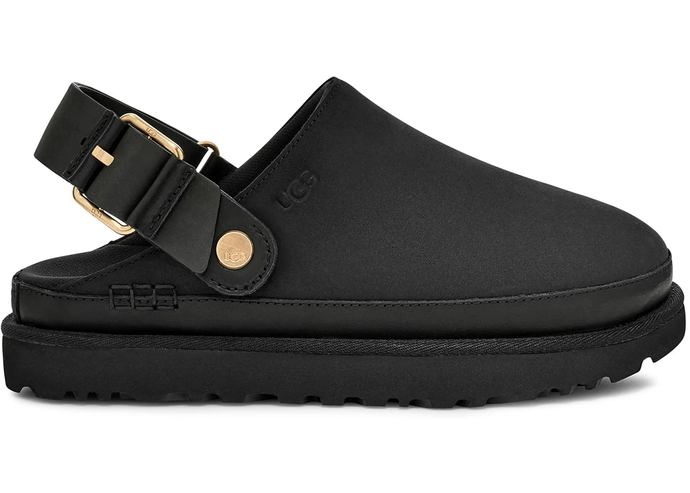 ugg goldenstar villa clog black (women's)