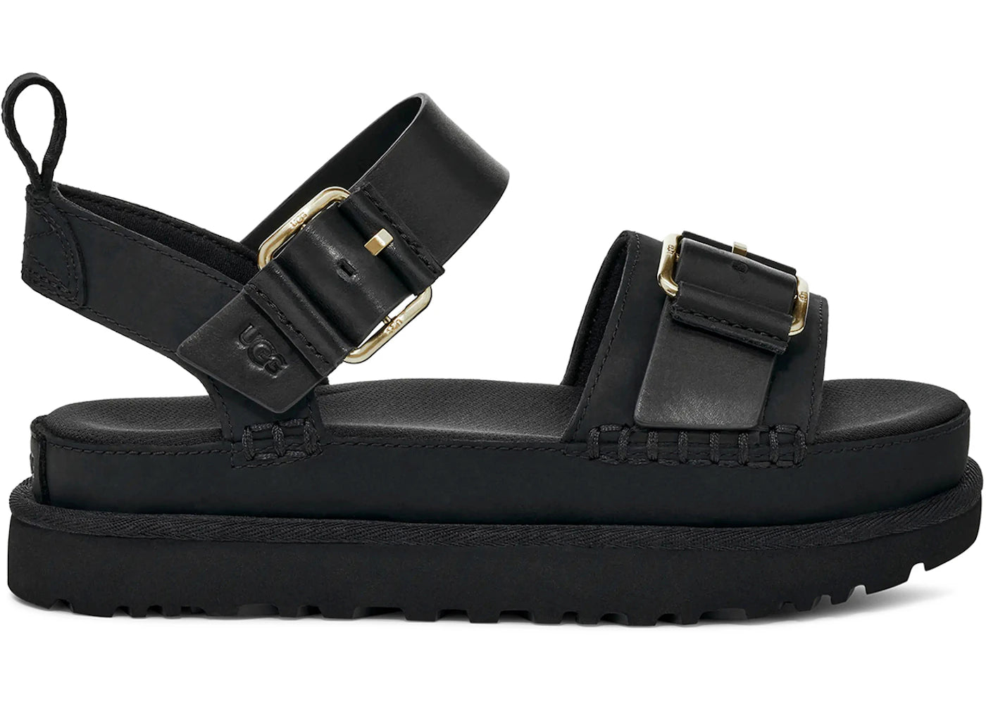 ugg goldenstar villa sandal black (women's)