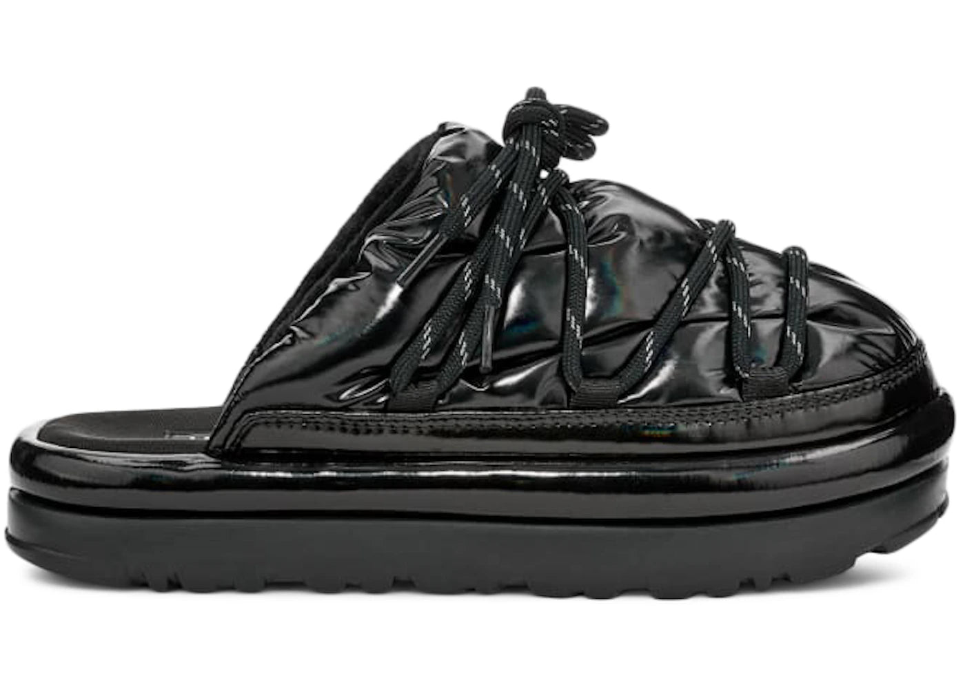 ugg hi shine spaceslider slide black (women's)