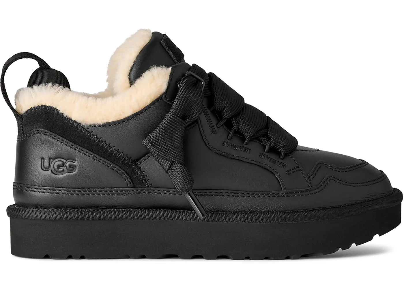 ugg lowmel leather black (women's)