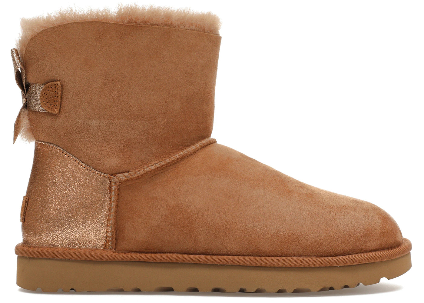 ugg mini bailey bow chestnut (women's)
