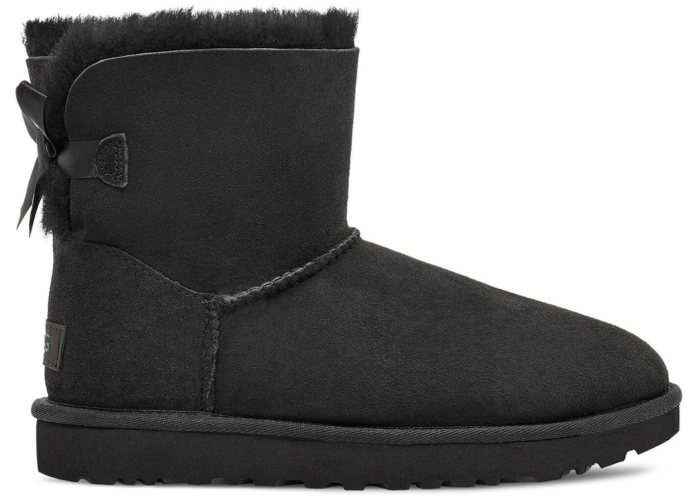 ugg mini bailey bow ii black (women's)