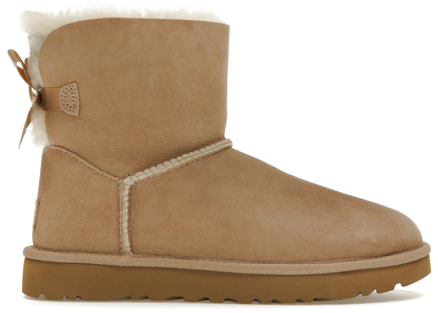ugg mini bailey bow ii sand (women's)