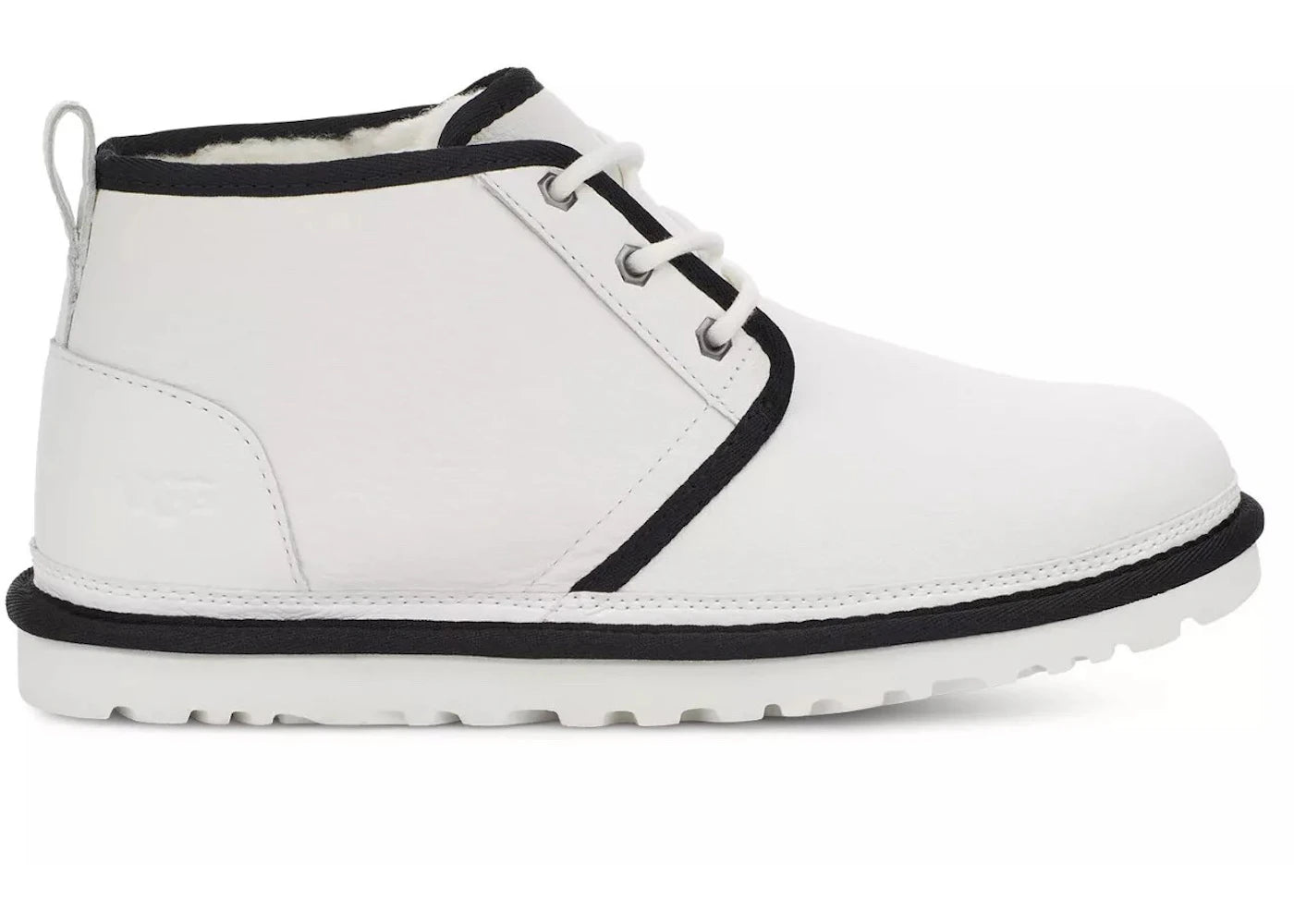 ugg neumel leather boot white black