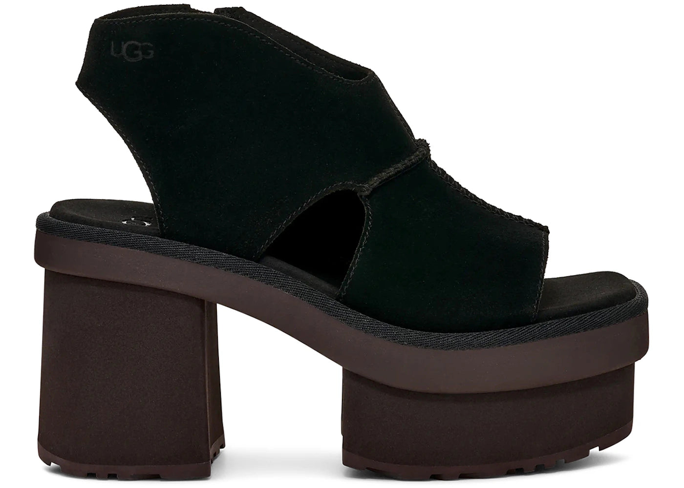 ugg new heights platform sandal black (women's)