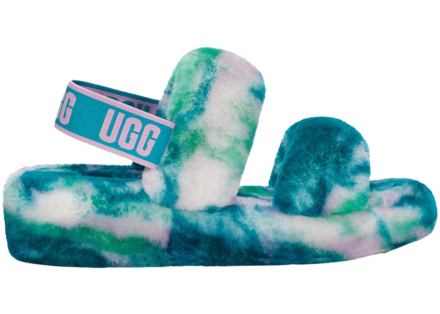 ugg oh yeah slide marble aquatic blue