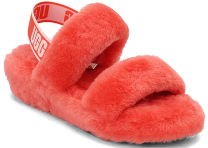 ugg oh yeah slide pop coral (women's)