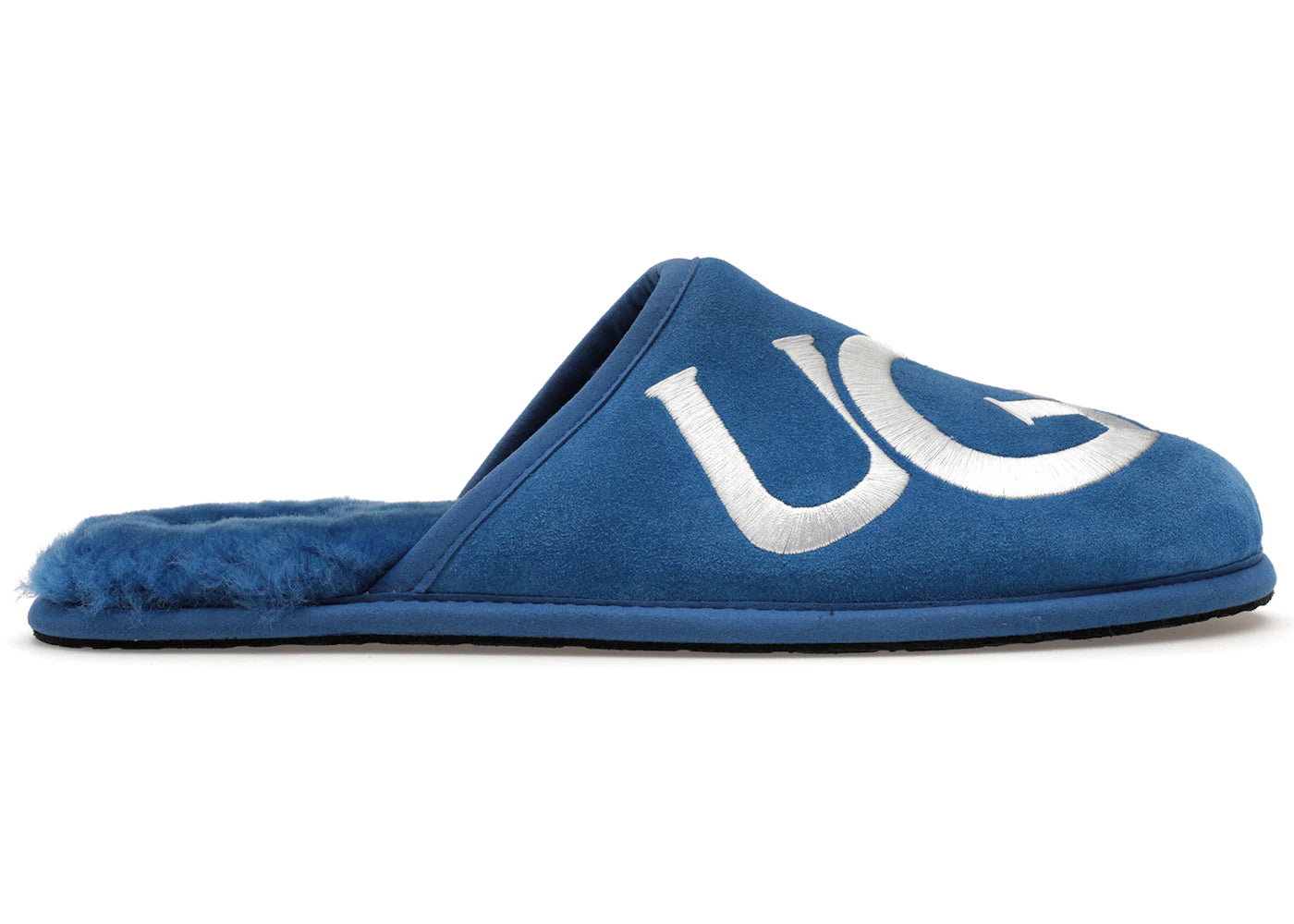 ugg scuff logo slipper classic blue white