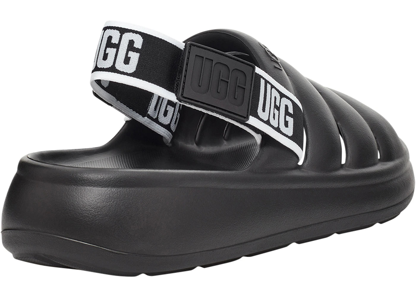 ugg sport yeah slide black white