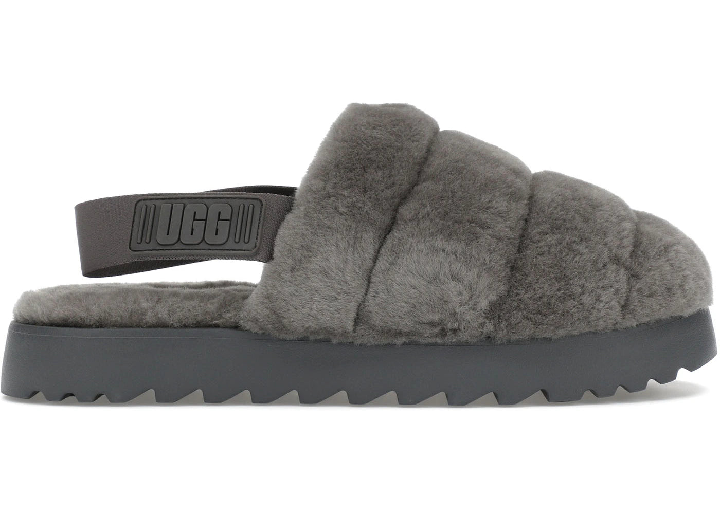 ugg super fluff slipper charcoal (women's)