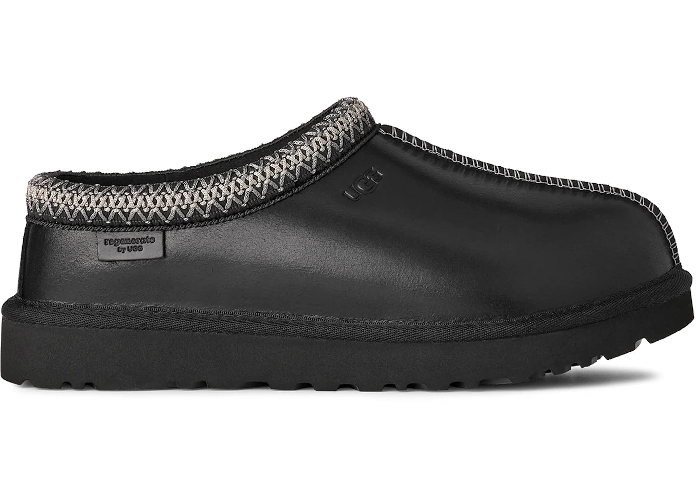 ugg tasman lthr regen slipper black (women's)