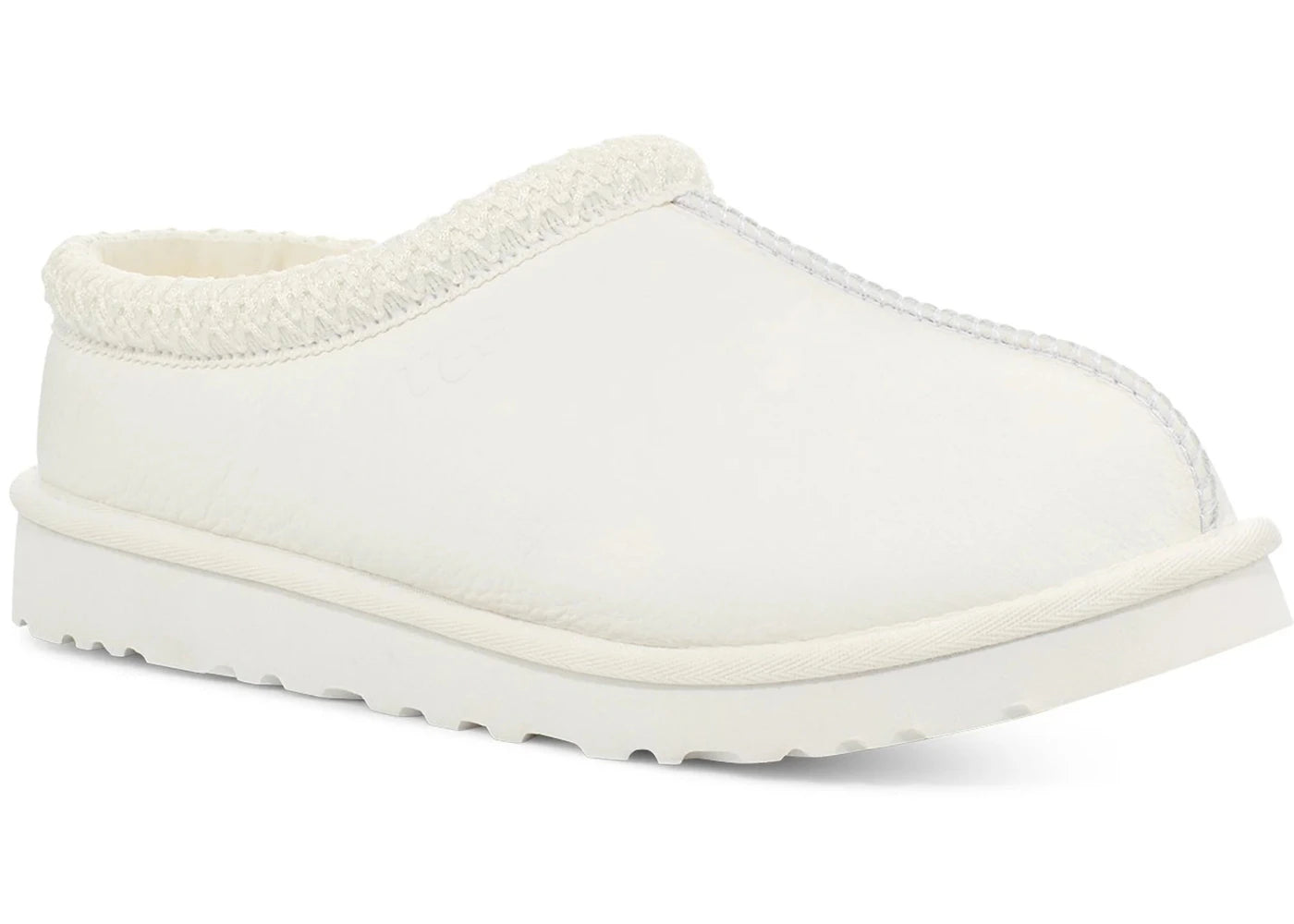 ugg tasman leather slipper white