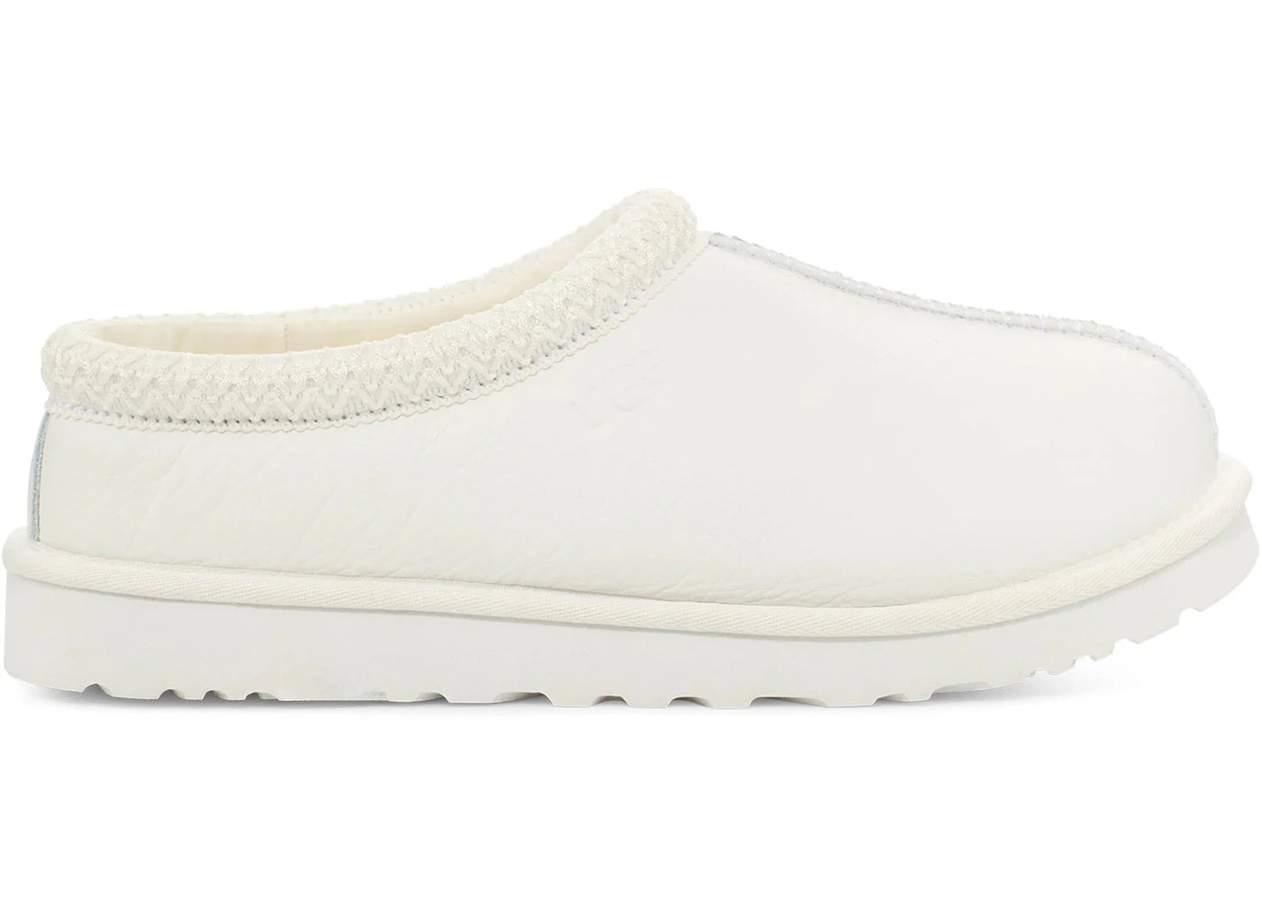 ugg tasman leather slipper white