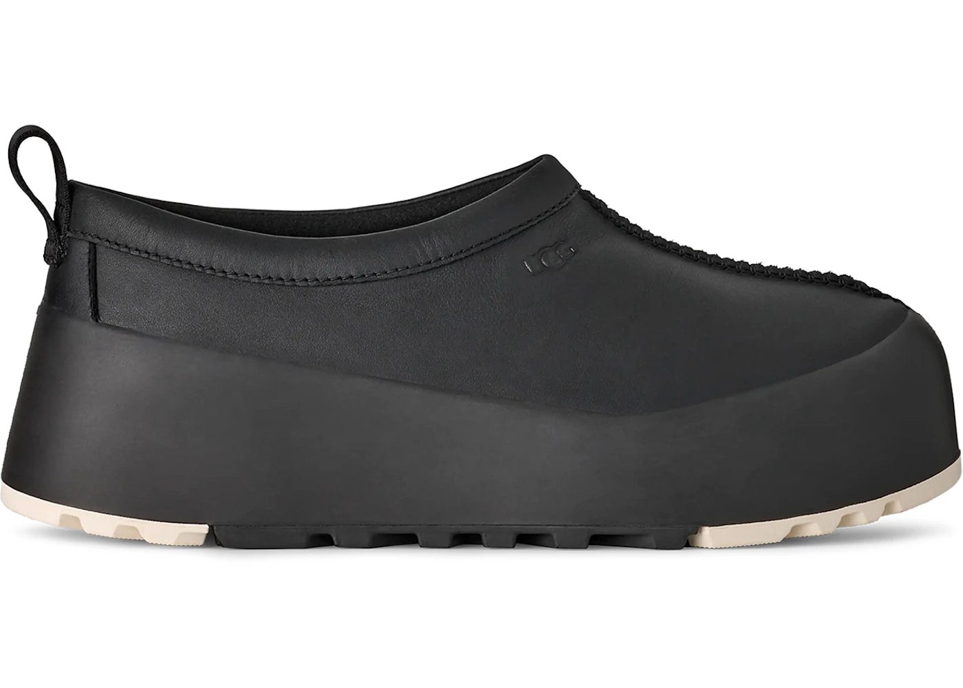 ugg tasman streetscape leather slipper black jasmine (women's)