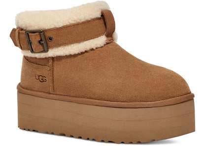 ugg ultra mini belted roller boot chestnut (women's)