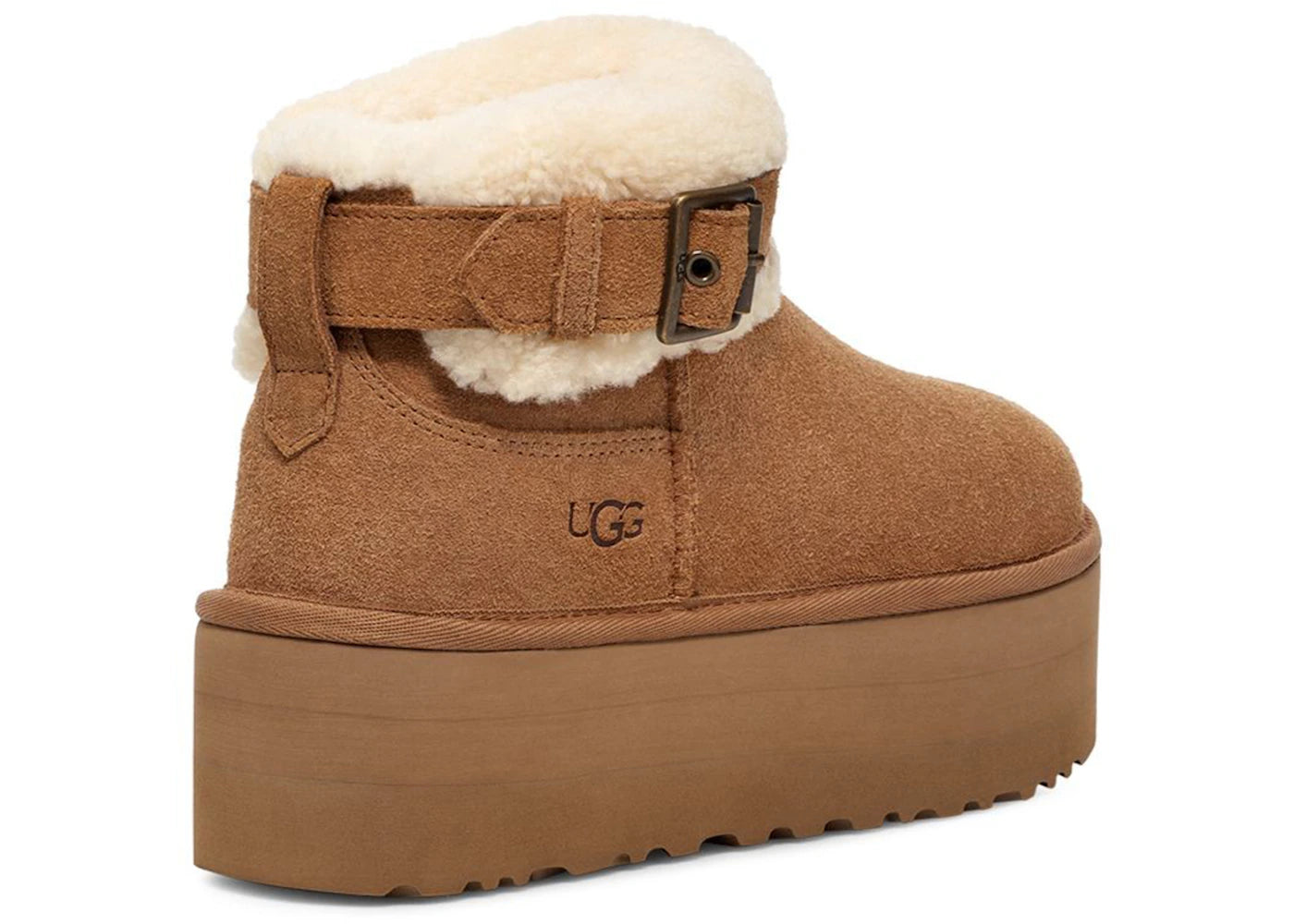 ugg ultra mini belted roller boot chestnut (women's)