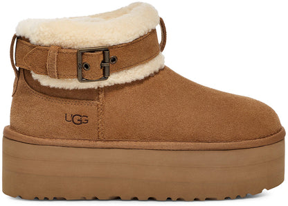 ugg ultra mini belted roller boot chestnut (women's)