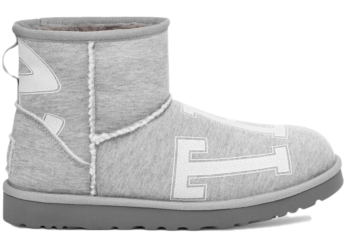 ugg x telfar fleece mini heather grey