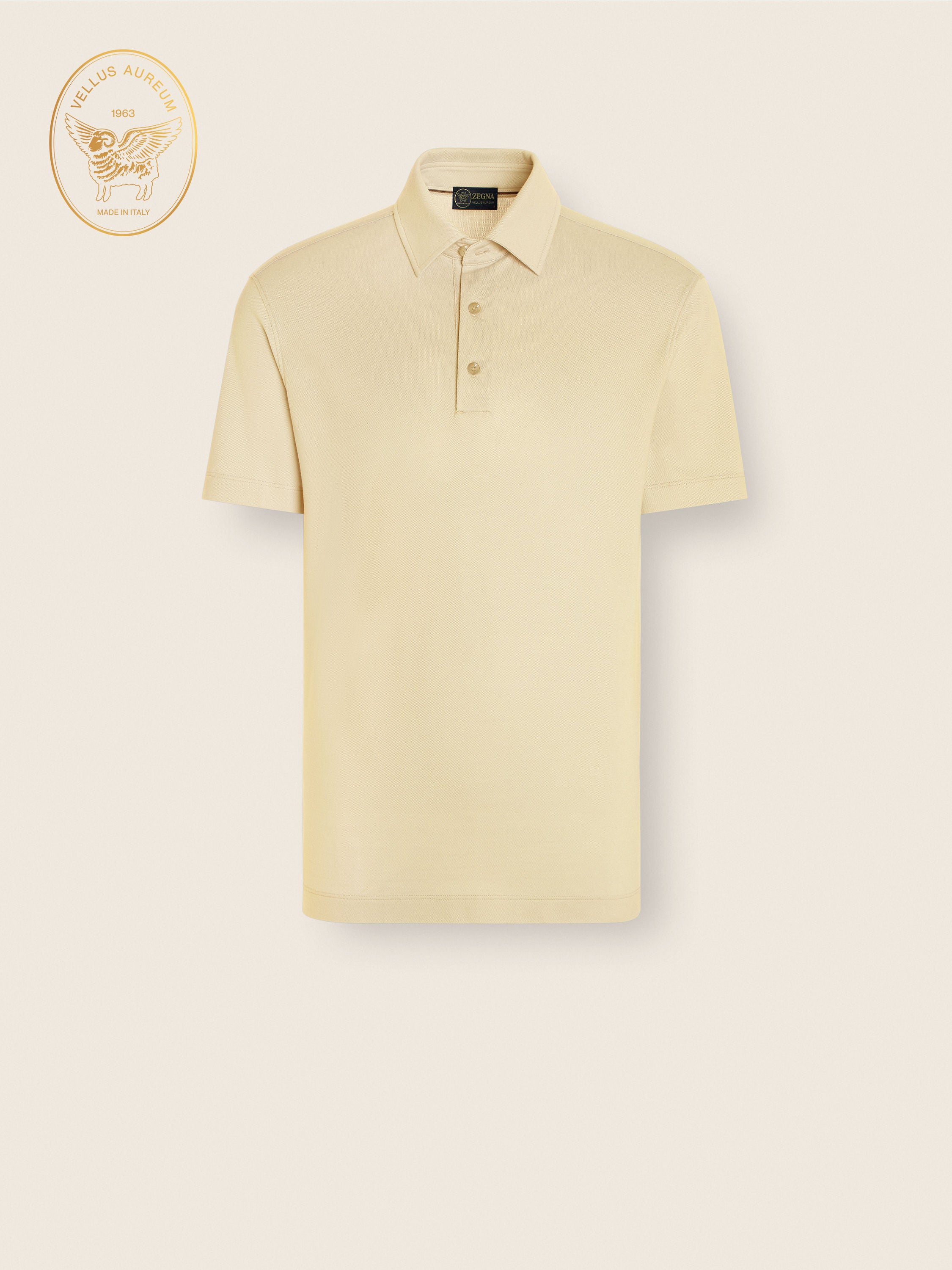 Zegna Pastel Yellow Vellus Aureum Polo Shirt