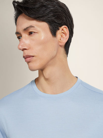 Zegna Light Blue Vellus Aureum T-Shirt