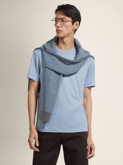 Zegna Light Blue Vellus Aureum T-Shirt
