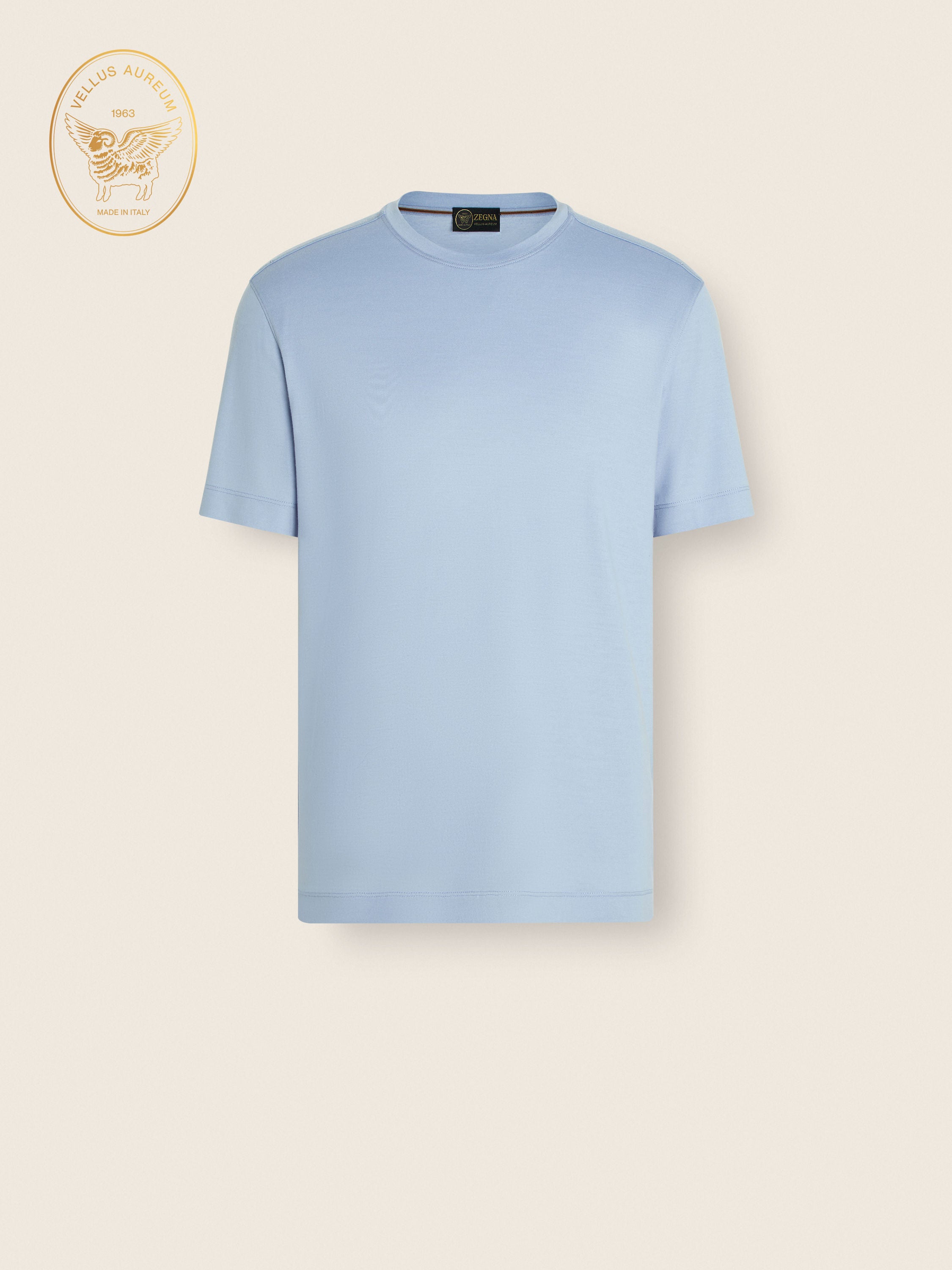 Zegna Light Blue Vellus Aureum T-Shirt