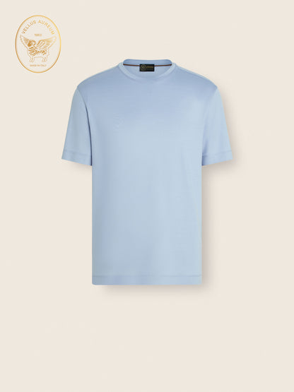 Zegna Light Blue Vellus Aureum T-Shirt
