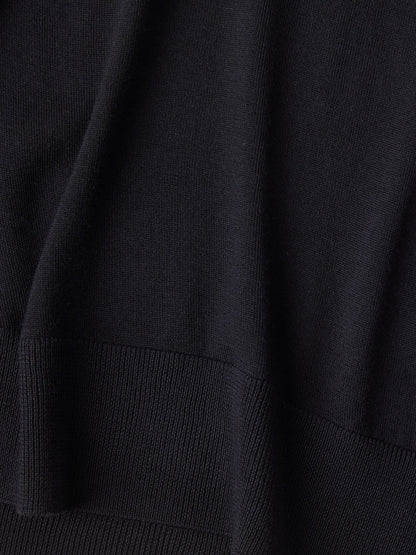 Zegna Navy Blue Wool Crewneck