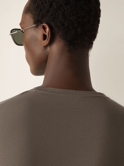 Zegna Dark Taupe Vellus Aureum Crewneck