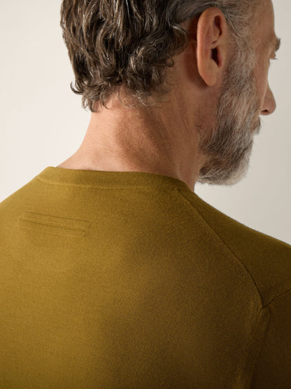 Zegna Olive Green Vellus Aureum Crewneck