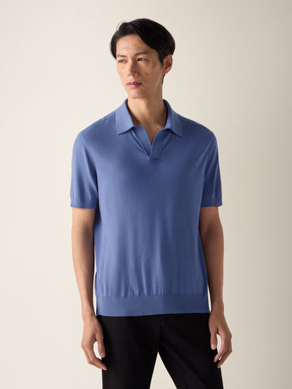 Zegna Lilac Vellus Aureum Polo Shirt