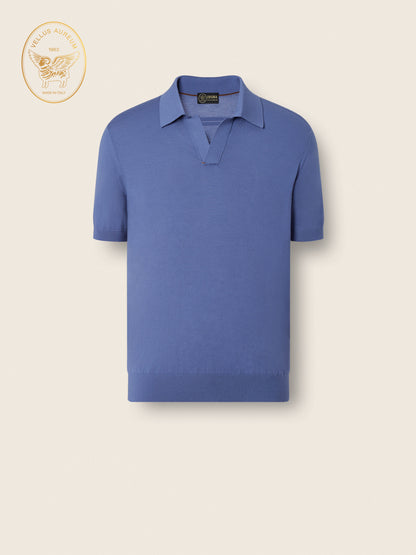 Zegna Lilac Vellus Aureum Polo Shirt