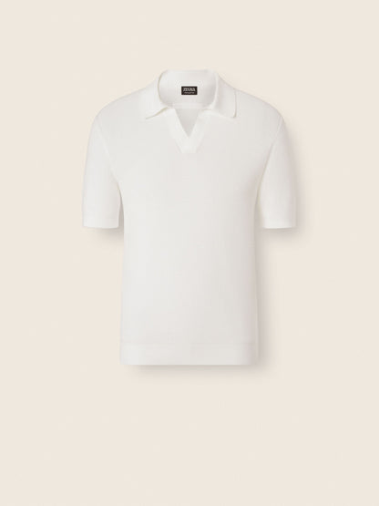 Zegna White Premium Cotton Polo Shirt
