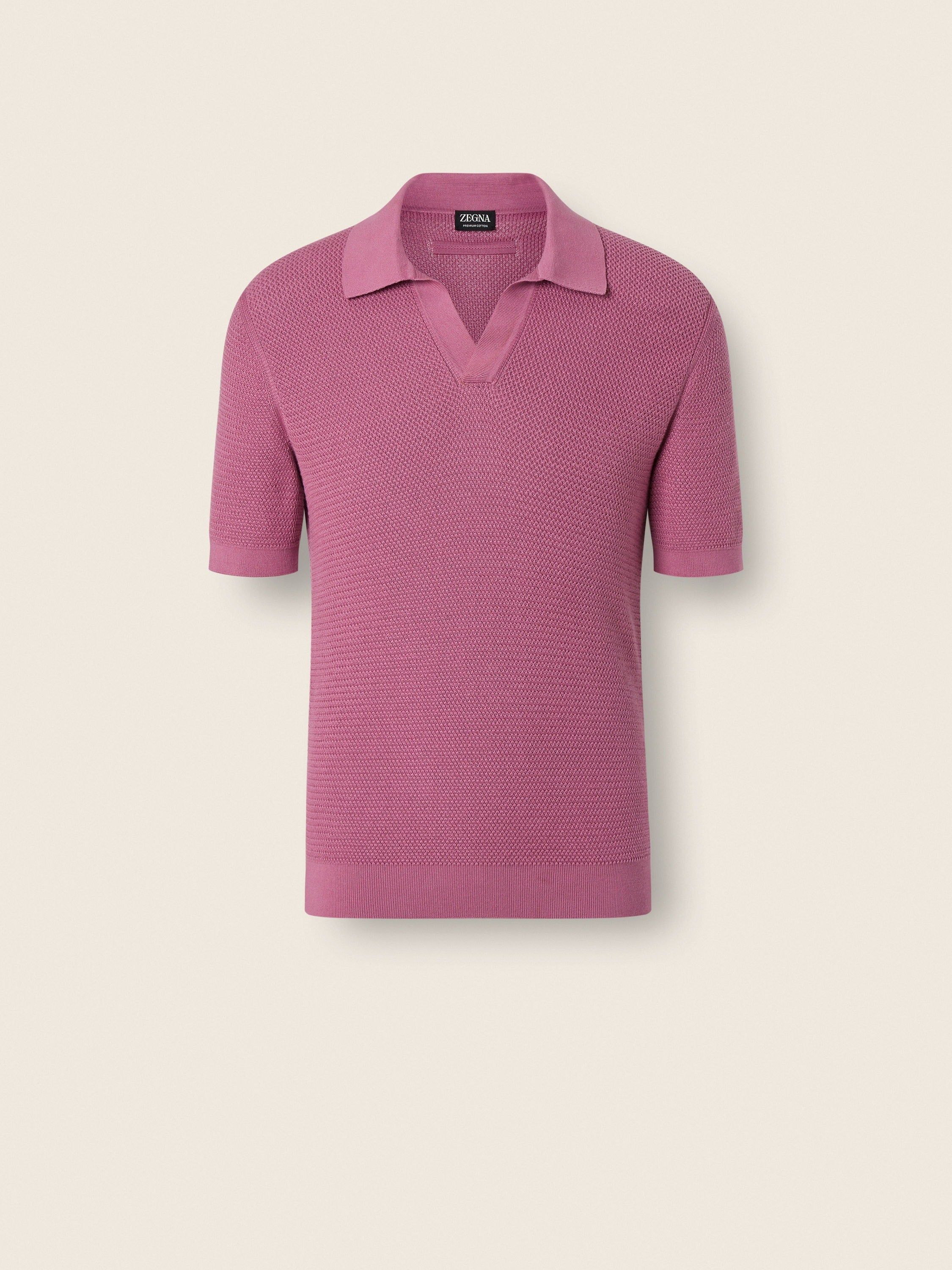 Zegna Pink Premium Cotton Polo Shirt