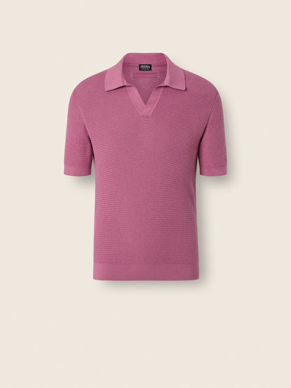 Zegna Pink Premium Cotton Polo Shirt