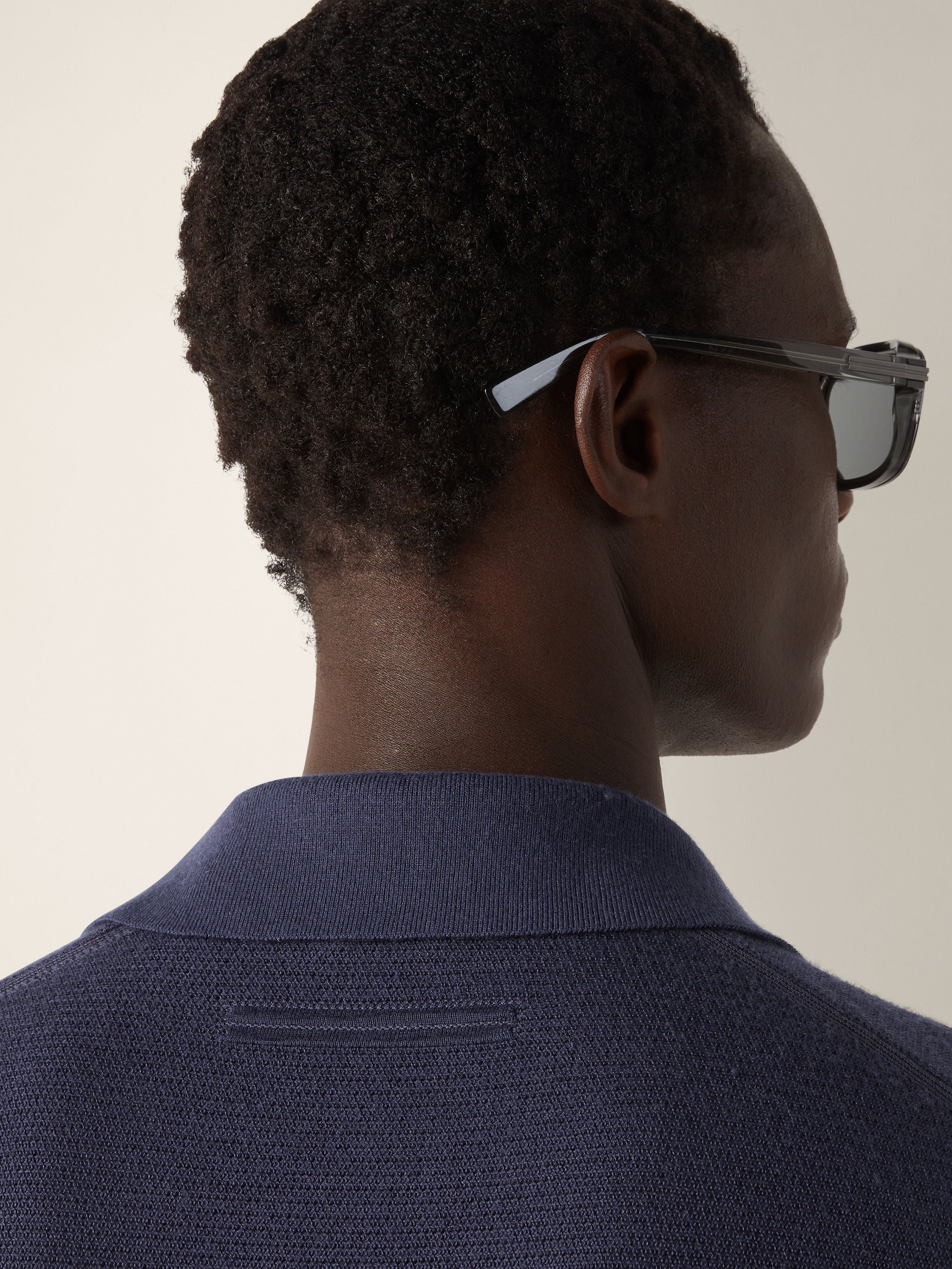 Zegna Dark Indigo Blue Cashmere And Silk Polo Shirt